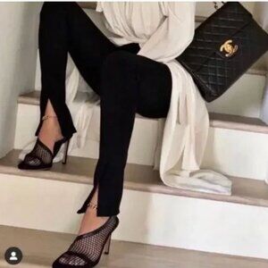 Zara Slim Front Slit Pants Size S Quiet Luxury Office Siren